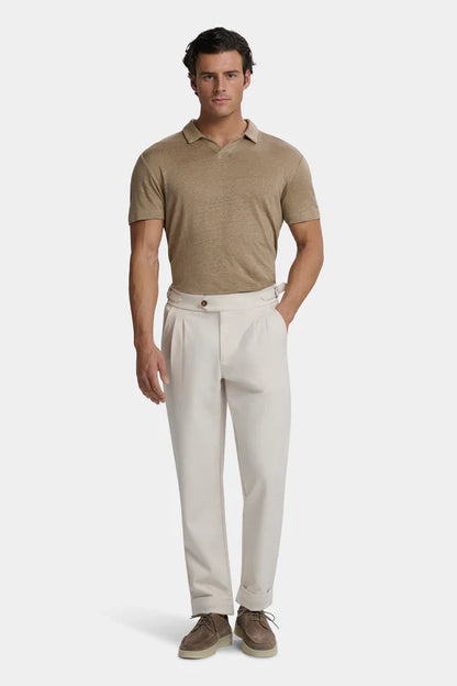 THE CLASSIC LINEN SLIM MID TAUPE SHIRT