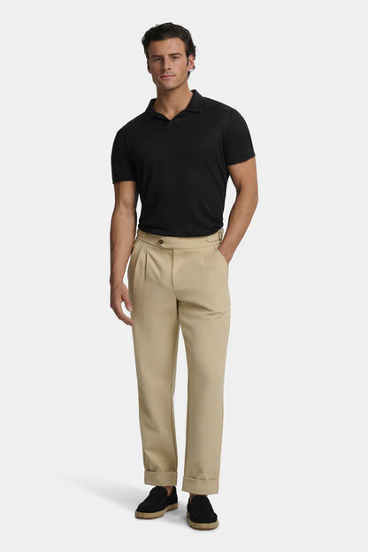 THE CLASSIC LINEN SLIM BLACK SHIRT