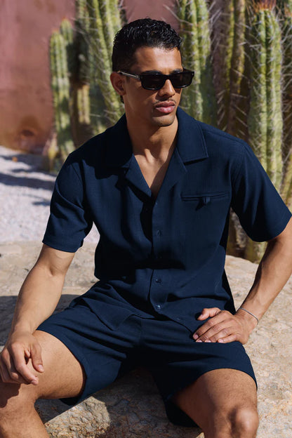 THE REMO NAVY BLUE SHIRT