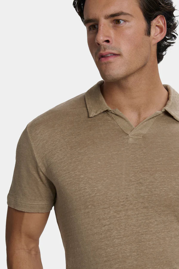 THE CLASSIC LINEN SLIM MID TAUPE SHIRT