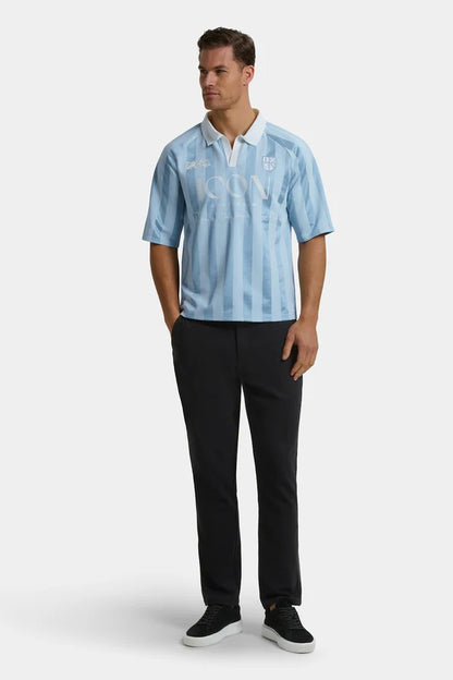 THE PREMIER FOOTBALL MILD BLUE SHIRT