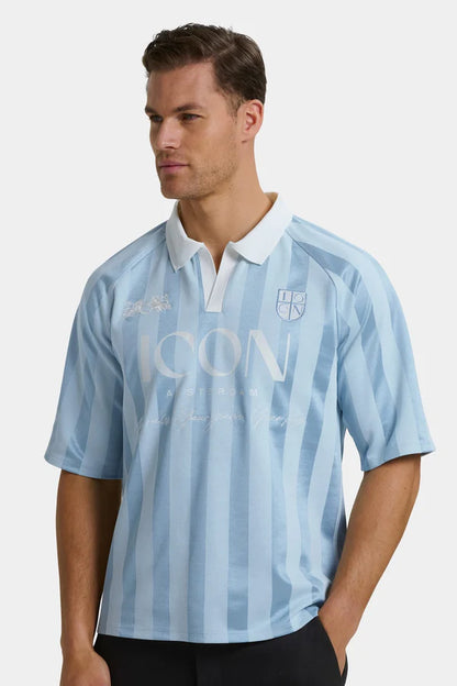 THE PREMIER FOOTBALL MILD BLUE SHIRT