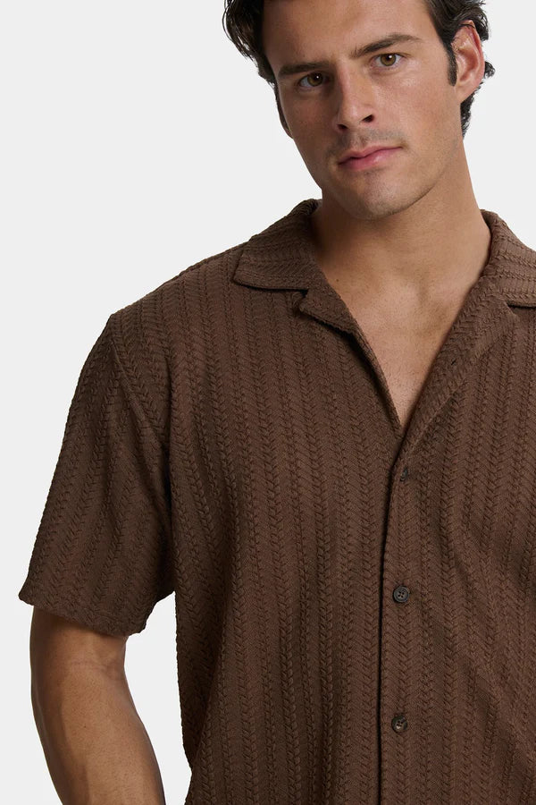 THE TRECCIA BROWN SHIRT