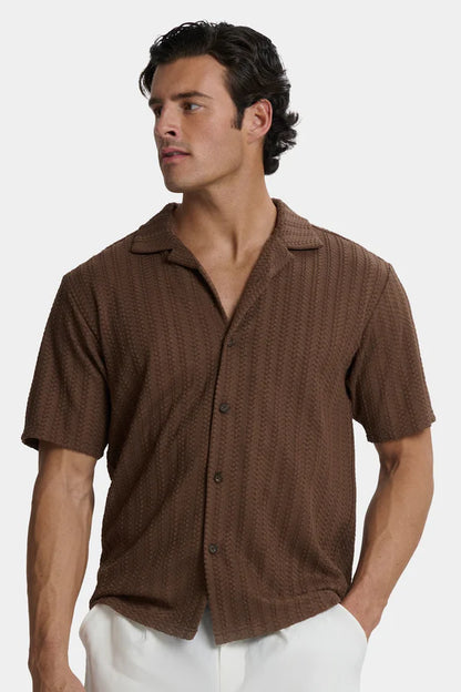 THE TRECCIA BROWN SHIRT