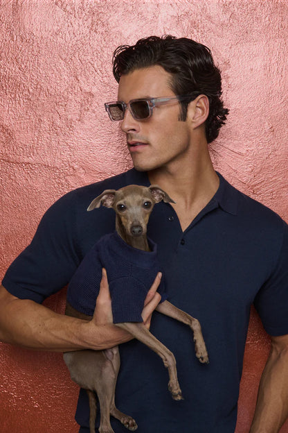 THE SANTONI NAVY BLUE SHIRT