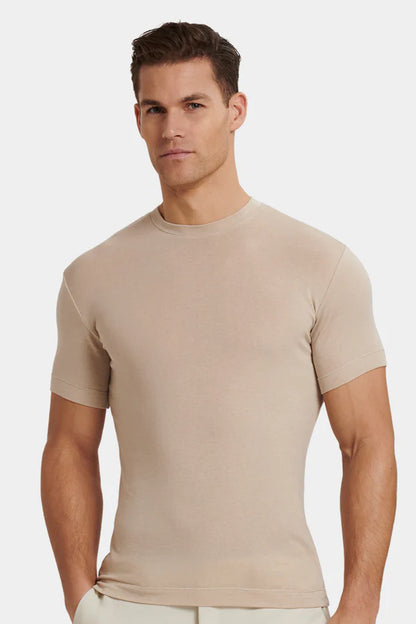 THE VERDE SLIM MID BIEGE T-SHIRT
