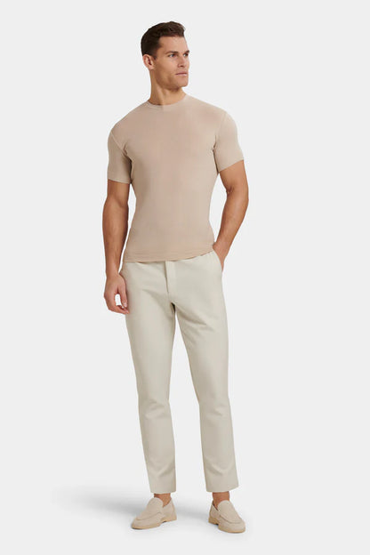 THE VERDE SLIM MID BIEGE T-SHIRT