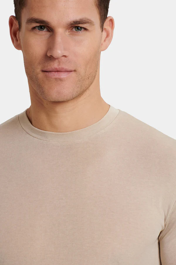 THE VERDE SLIM MID BIEGE T-SHIRT