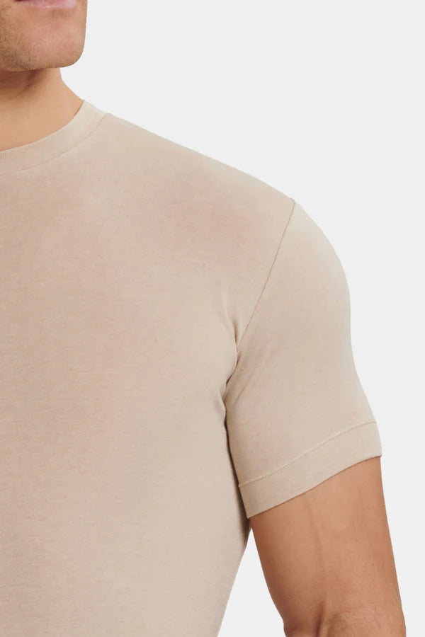 THE VERDE SLIM MID BIEGE T-SHIRT