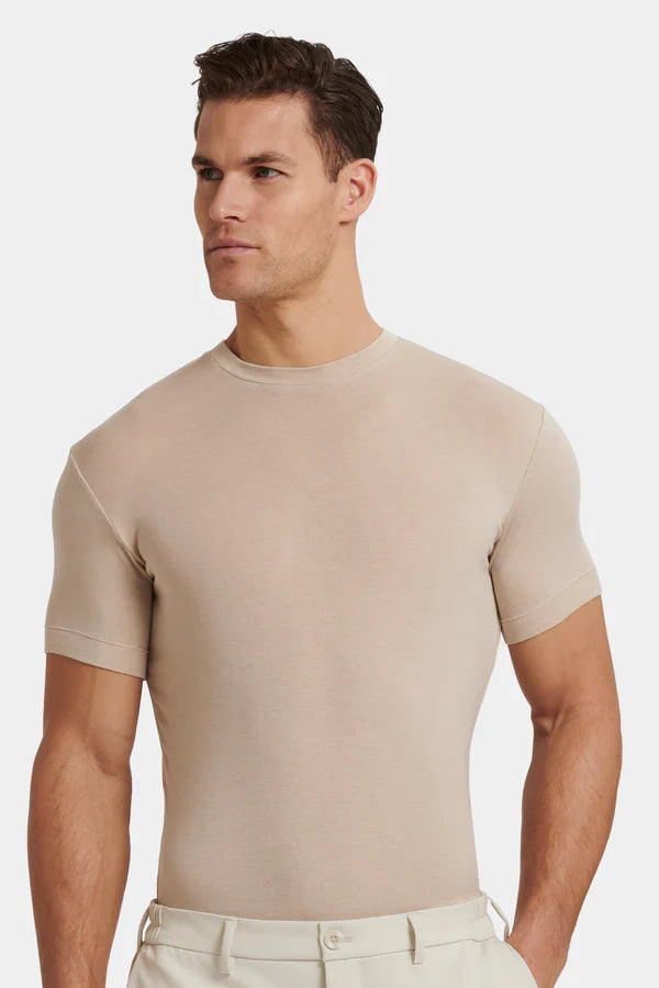 THE VERDE SLIM MID BIEGE T-SHIRT