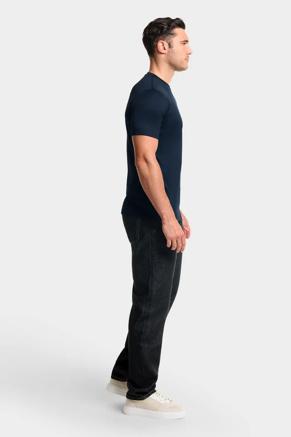THE DESIO SLIM NAVY BLUE T-SHIRT